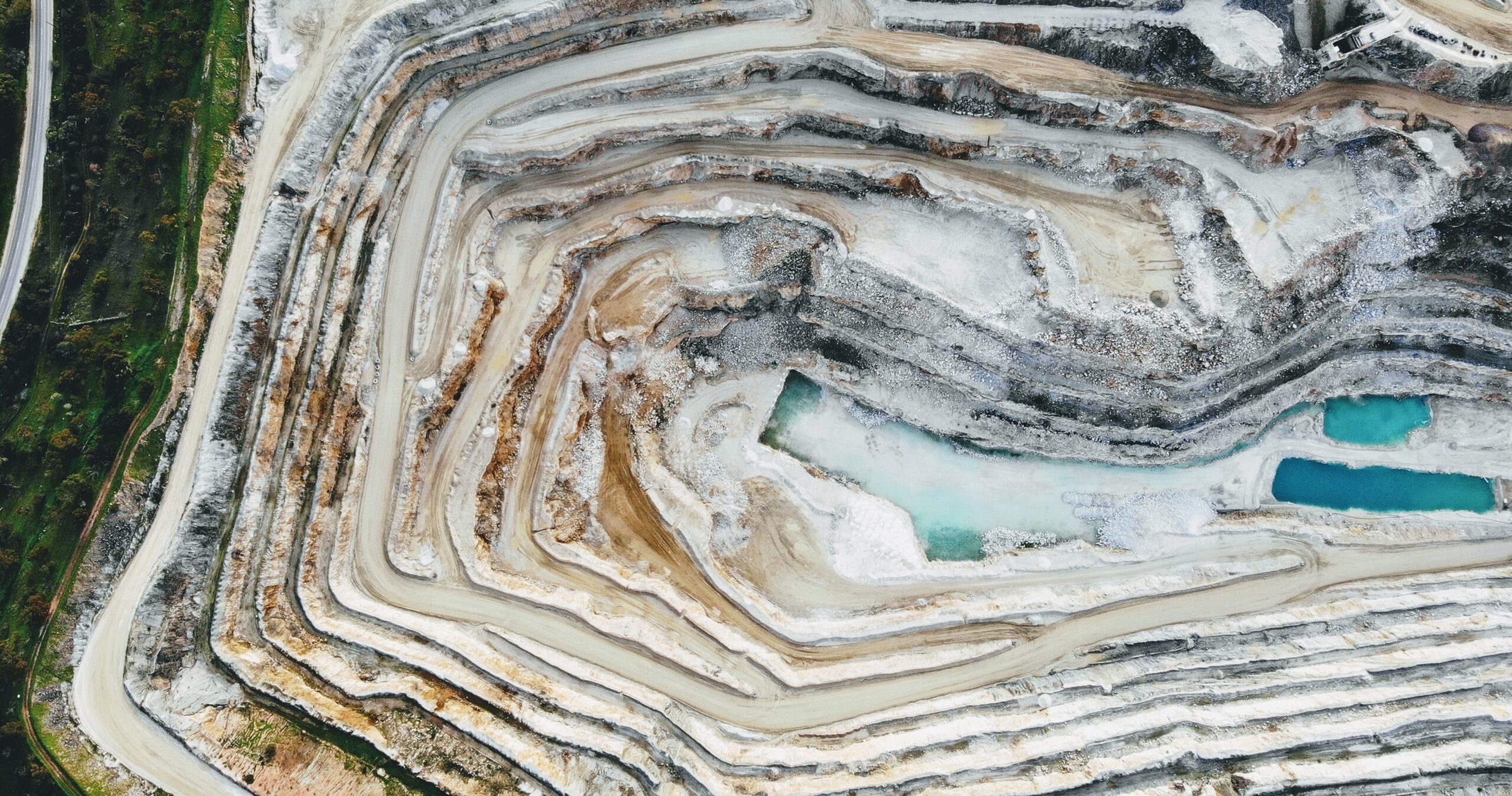 aerial view of gold mine